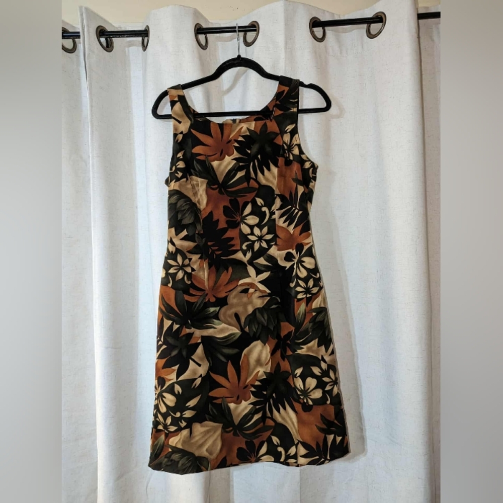 Vintage Bohemian Casual Summer Fall Tropical Floral Dress